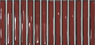 Плитка керамическая DNA Tiles Osaka Bars Red (12,5х25) арт. 133482 глянец